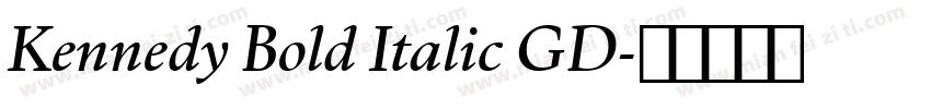 Kennedy Bold Italic GD字体转换